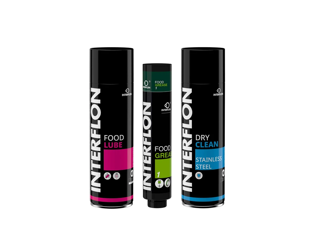Interflon Food Lube, Food Grease 1 og Dry Clean Stainless Steel