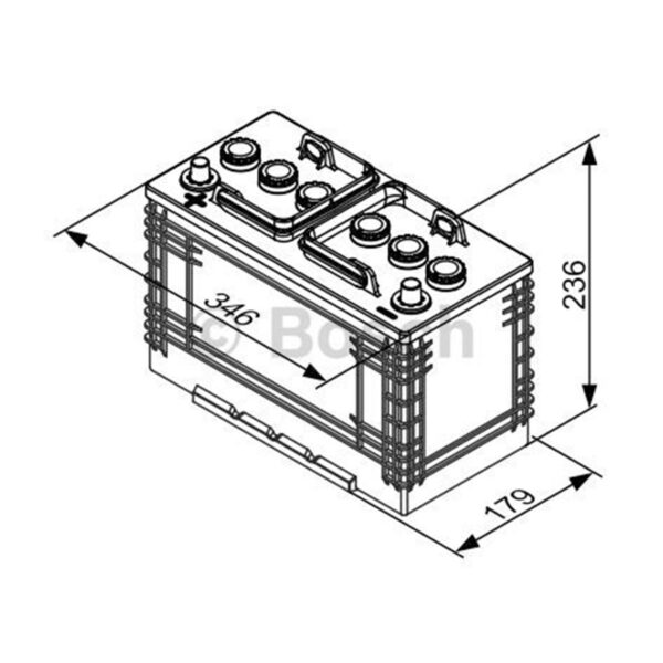 Alternative view of Rafgeymir Bosch 12V 110Ah / 680A Black