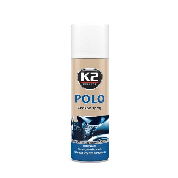 Mælaborðshreinsir K2 Polo – Polo Fresh-úðabrúsi með hvítu loki