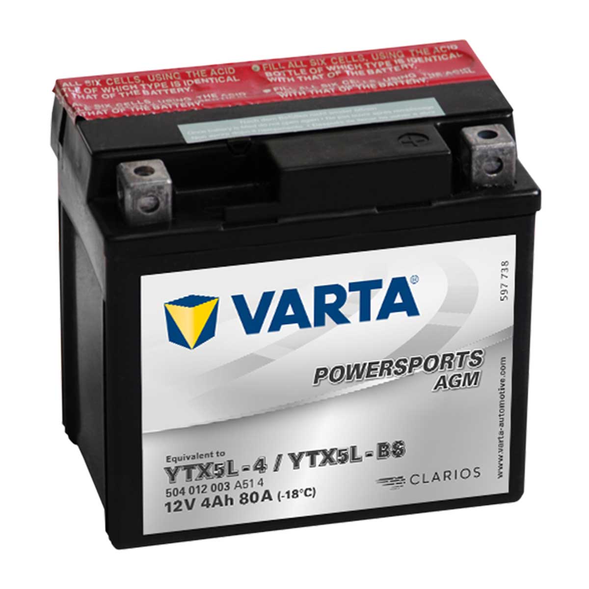 Varta Powersports AGM rafgeymir YTX5L-BS (YTX5L-4)