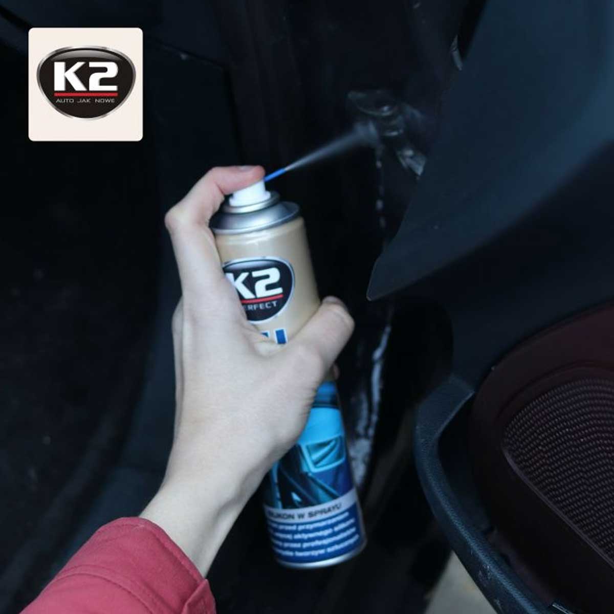 SILICONE Lubricant Spray Anti Freeze Car Door Seals Protection K2