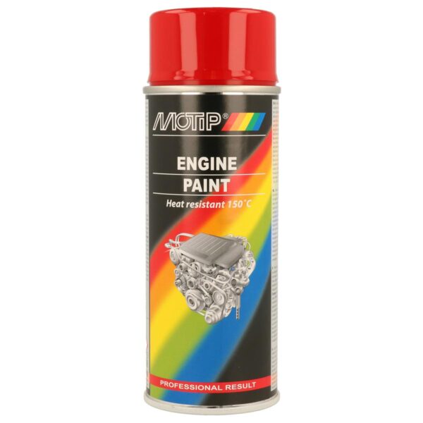 Vélalakk sprey Motip Engine Paint +150°C - Rauður
