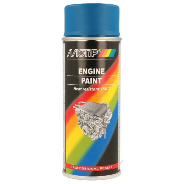 Vélalakk sprey Motip Engine Paint +150°C - Blár