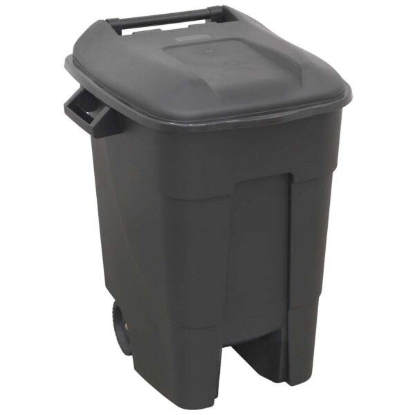 Tunna 100L svört & svart lok