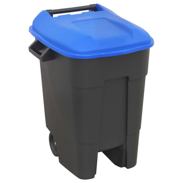Tunna 100L svört & blátt lok