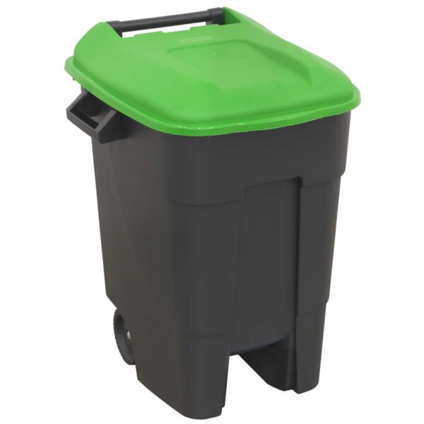Tunna 100L svört & grænt lok