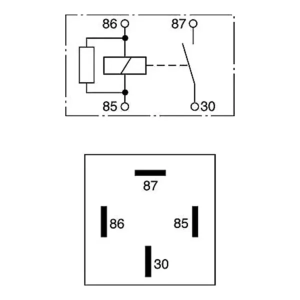 Relay 12V 30A 4 pinna - Image 3