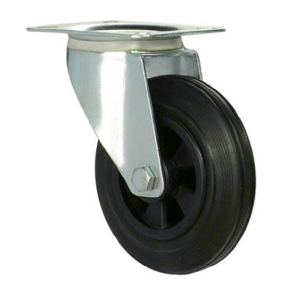 Snúningshjól 125mm 100 kg svart