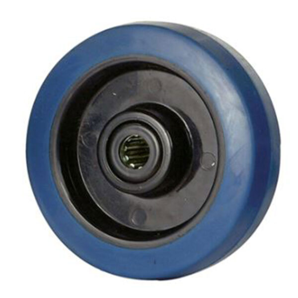 Stakt hjól 100mm 150 kg blátt