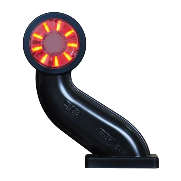 Hliðarljós-H hvítt/rautt LED 12/24V