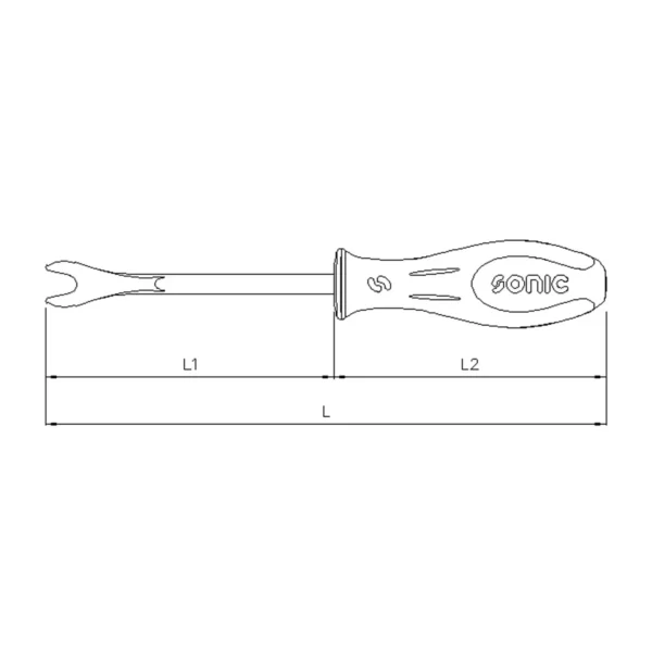 Smellujárn 132mm teikning