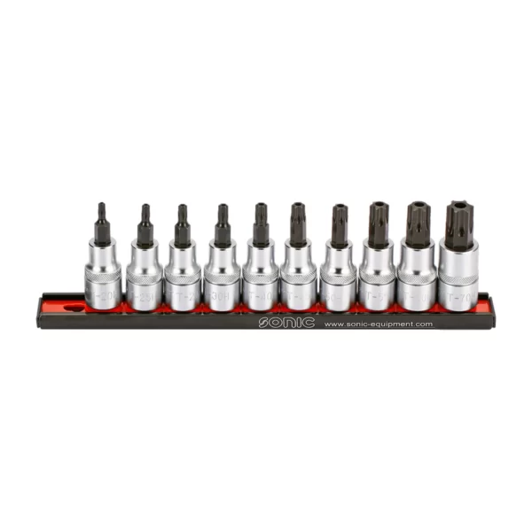 Toppasett Torx með gati 1/2" 10 stk.