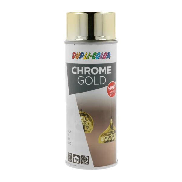 Chrome Gold lakksprey gulllitað