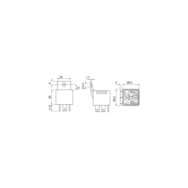 Alternative view of Relay 12V 20/30A 5 pinna