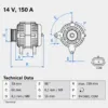 Bosch Alternator 14V/150A – 0 986 084 070
