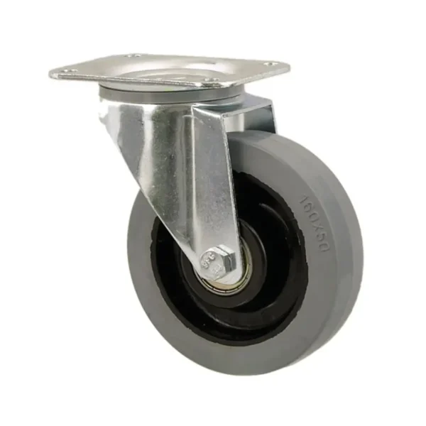 Ramström IP1 32 snúningshjól, 125 mm. Grátt teygjanlegt gúmmí.