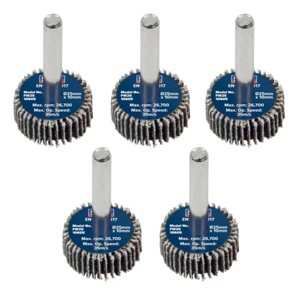Slípihjól 25 x 10 með 6 mm skafti