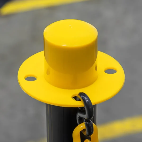Aðgangskeðja gul og svört og 6 x staurar - Image 5