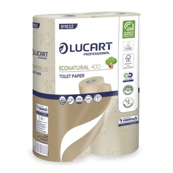 WC Pappír Lucart Natural 400 - 6 stk