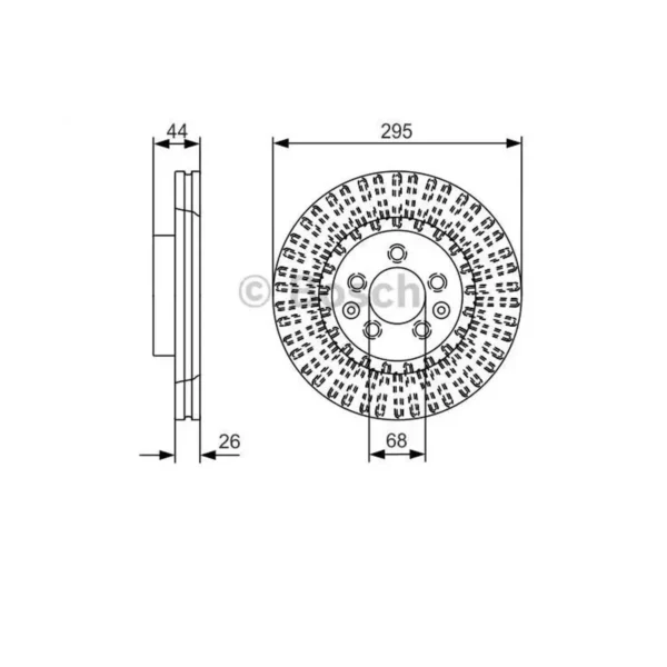 BOSCH Bremsudiskur framan 295mm, 0 986 479 D16, vörumynd 2