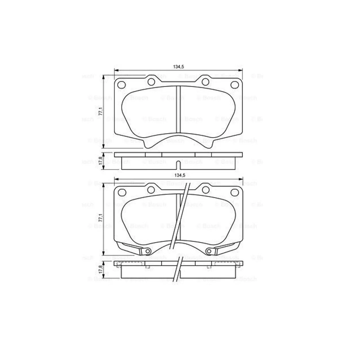 BOSCH Bremsuklossasett framan Toyota/MMC, BP1064