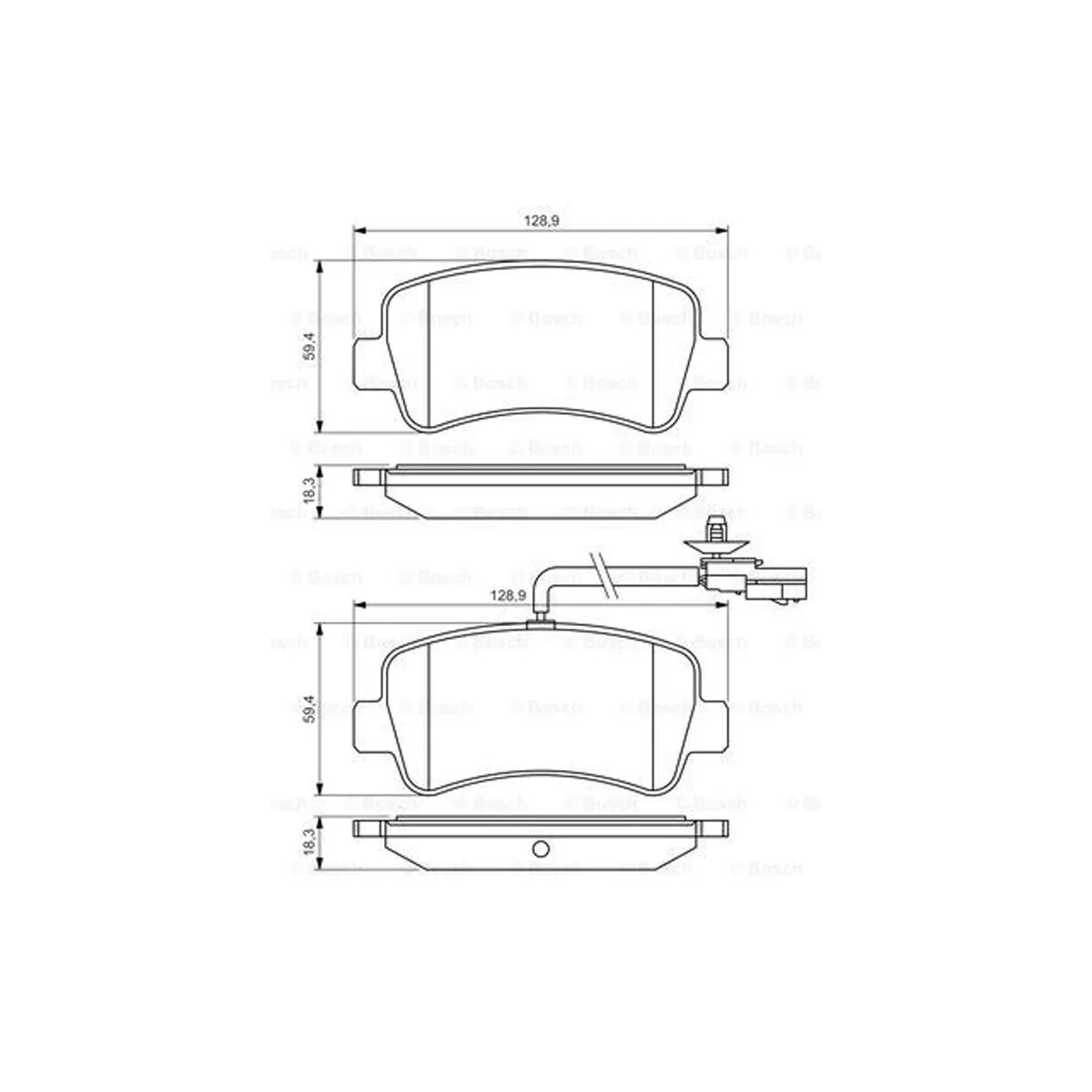 BOSCH Bremsuklossasett aftan Renault/Nissan, BP1419