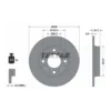 TEXTAR Bremsudiskur aftan 228mm, 92303603
