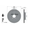 TEXTAR Bremsudiskur aftan Land Rover, 92307803