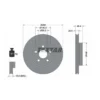 TEXTAR Bremsudiskur framan 260mm, 92345403