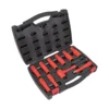 Sealey Premier AK7943 einangrað topplyklasett 1/2" VDE — rauðir einangraðir toppar, skrall og framlenging í svartri tösku