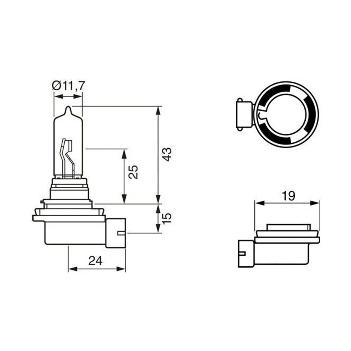 Bosch H9 12 V 65 W PGJ19-5