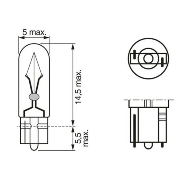 Bosch W1.2W 24 V 1,2 W W2x4.6d