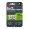 Pakkning með fjórum 3M CLAW myndahengjum fyrir gifsveggi, merktum 11 kg.