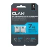 Pakkning með fjórum 3M CLAW myndahengjum fyrir gifsveggi, merktum 7 kg.