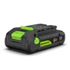 Greenworks 24V rafhlaða 2 Ah – séð á ská með USB-C tengi