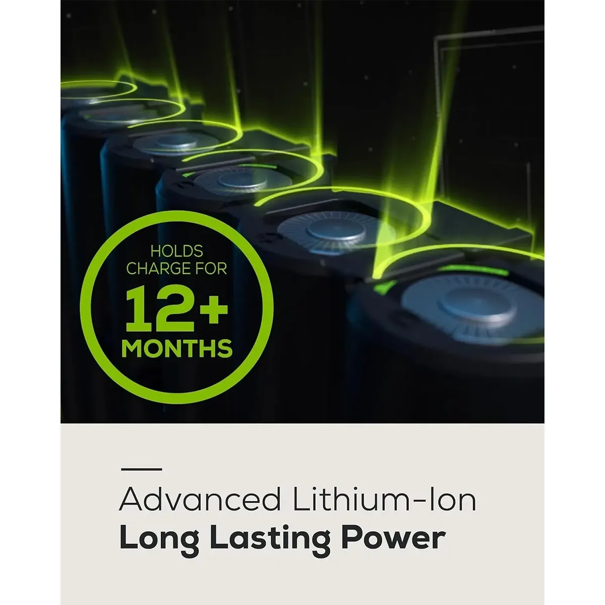 Skýringarmynd af lithium-ion rafhlöðutækni Greenworks