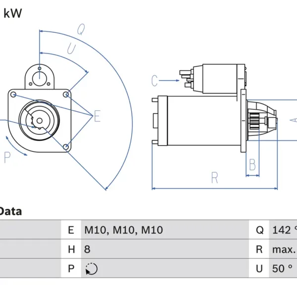 BOSCH Startari Bosch 12V 0,85kW (R)