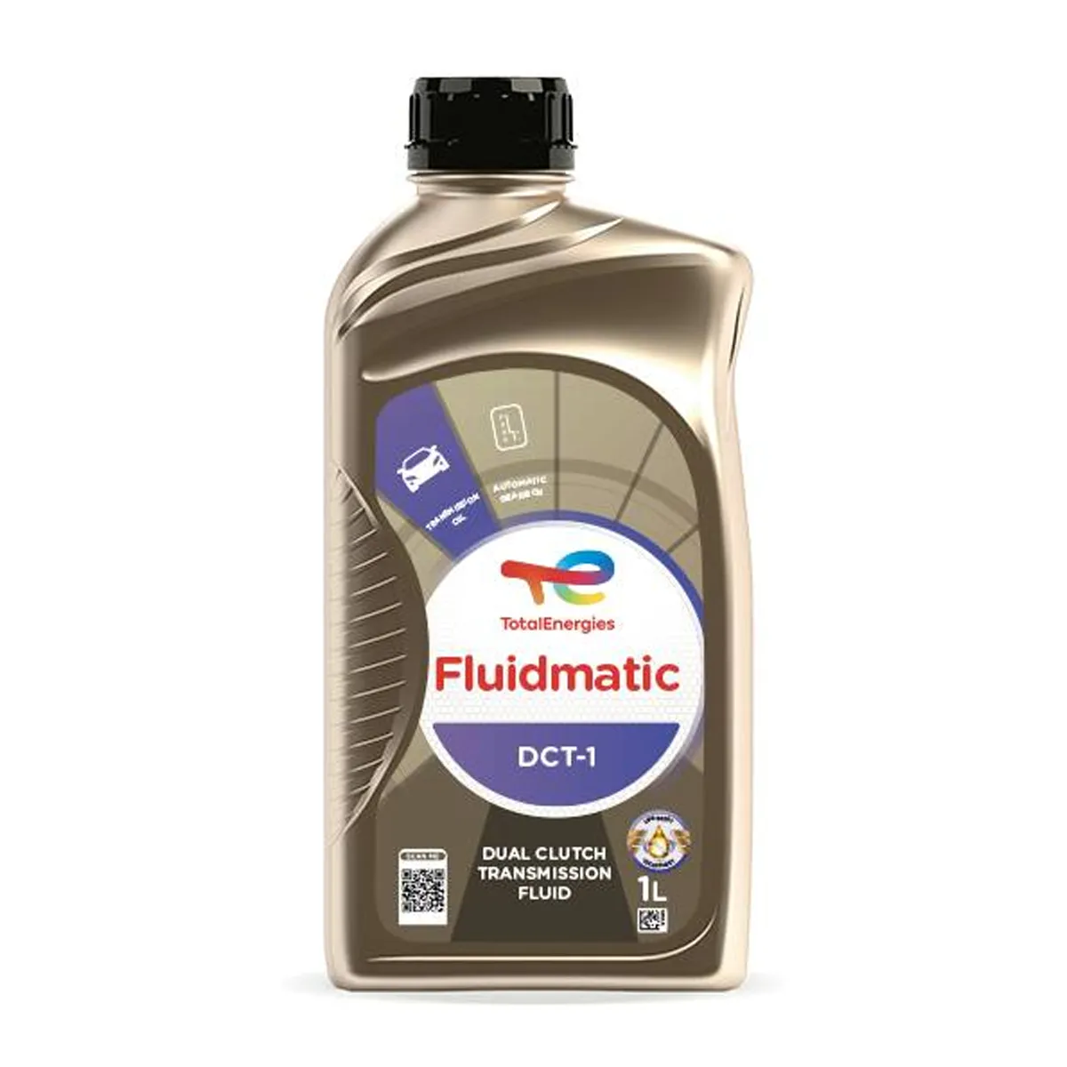 Gylltur 1 lítra brúsi af TotalEnergies Fluidmatic DCT-1