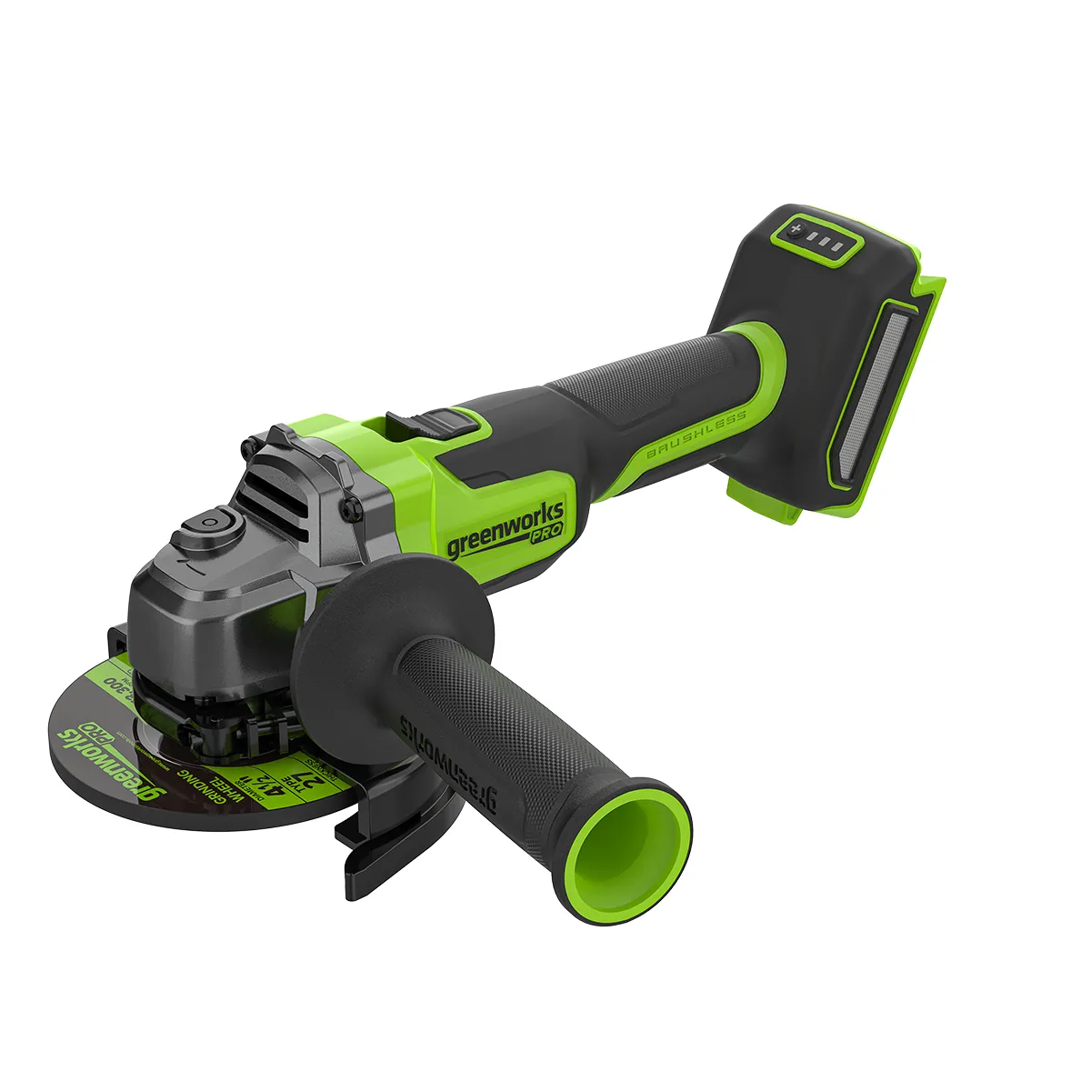 Greenworks 24V slípirokkur 125 mm – hornslípirokkur með aukahandfangi
