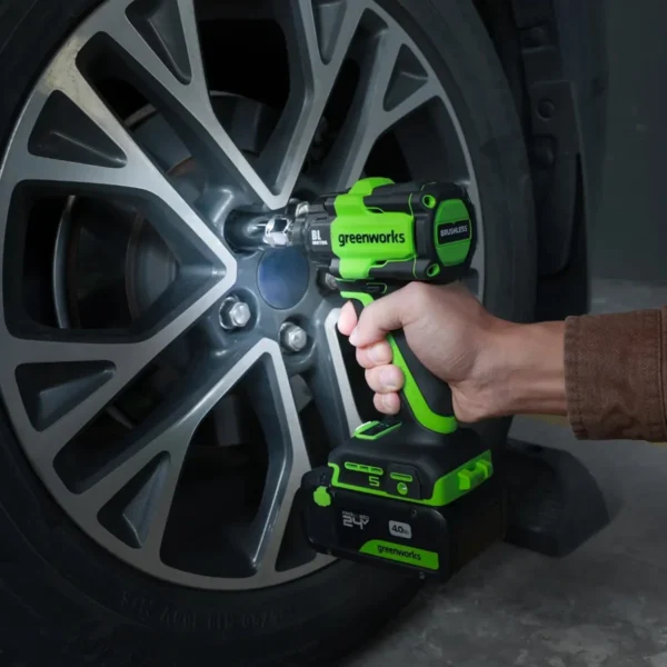 Greenworks 24V herslulykill 500 Nm – við losun hjólbolta
