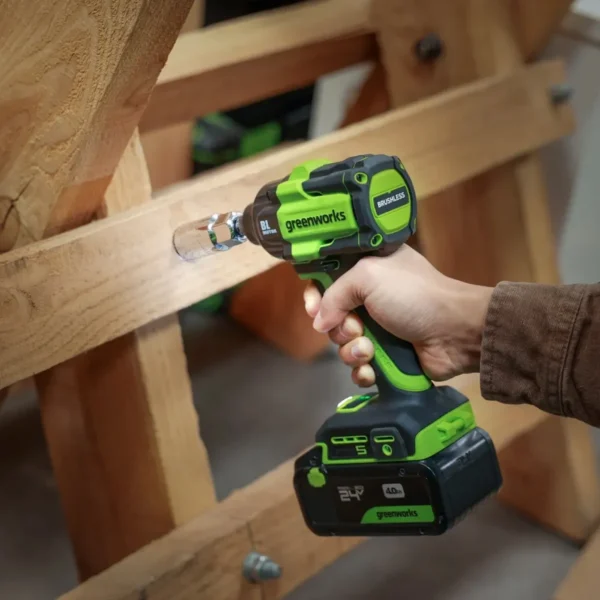 Greenworks 24V herslulykill 500 Nm – við festingu í timbur