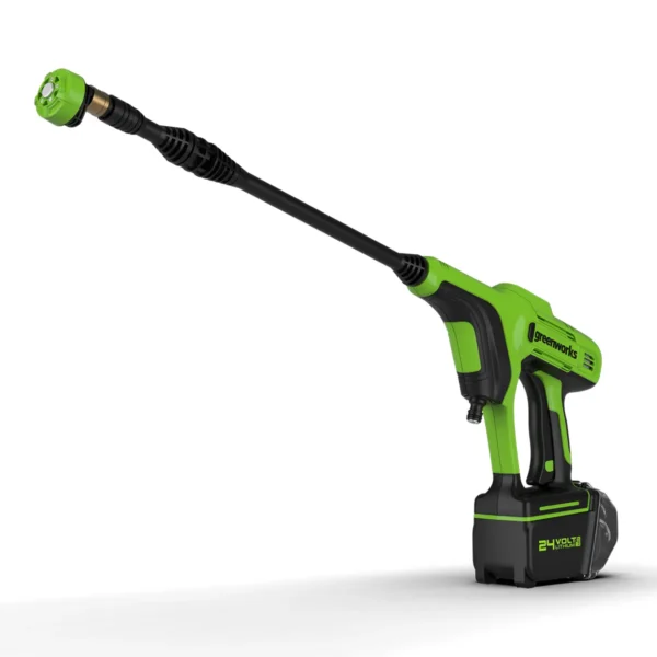 Greenworks 24V háþrýstidæla – með löngum úðastút og rafhlöðu