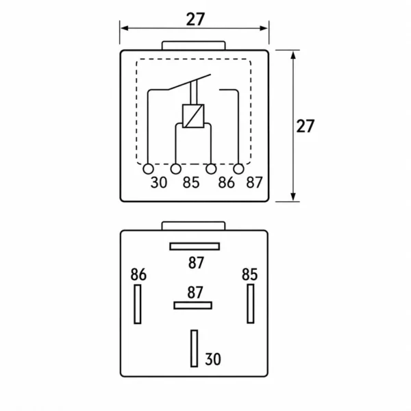 Alternative view of Relay 12V 30A 5 pinna