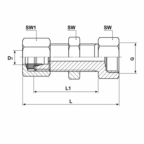 Gegnumtak fyrir 6mm / 6x1 innan gengjur - Image 2