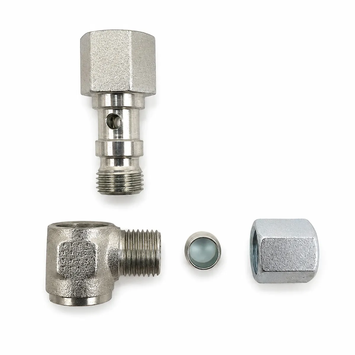 Té nippill banjó fyrir 6mm rör smurkopp - Image 2