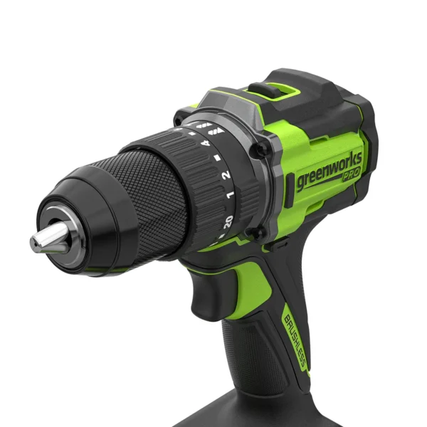 Greenworks 24V höggborvélasett 60 Nm – nærmynd af patrónu og stillihring