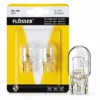 Flösser 21W 12V W3x16d T20 2stk á spjaldi bílapera