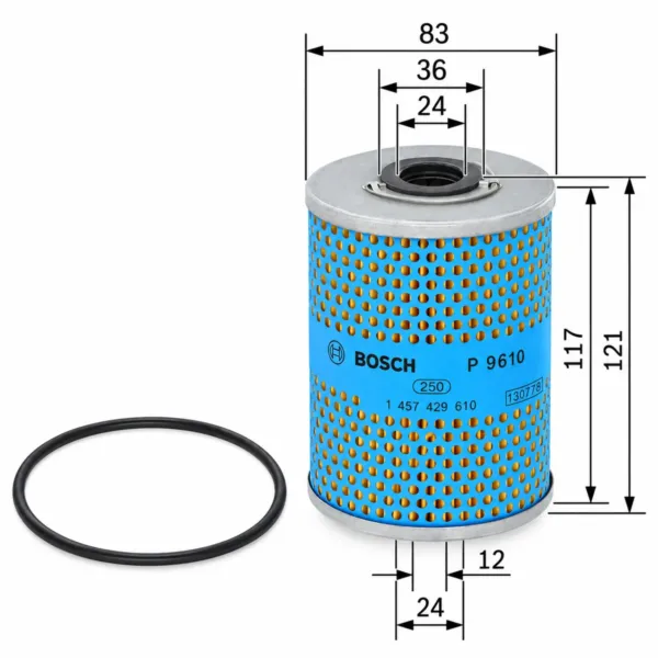 Olíusía - Bosch Oil Filter P 9610 - Image 2