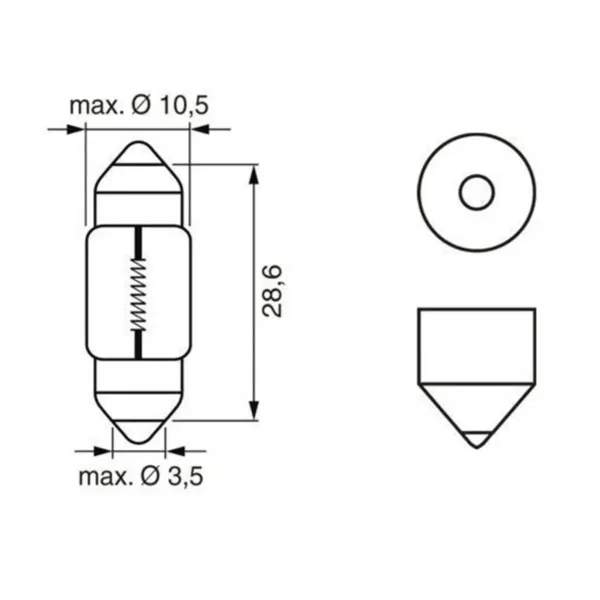 BOSCH Pera 10W 12V pylsupera Pure Light, viðbótarmynd 2