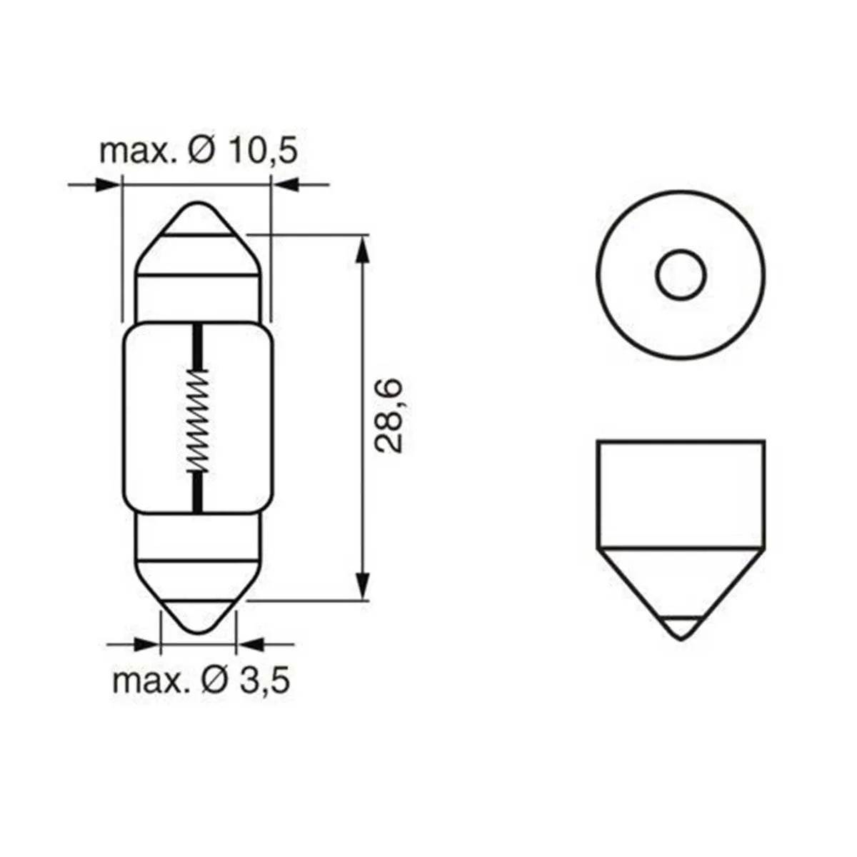 BOSCH Pera 10W 12V pylsupera Pure Light, viðbótarmynd 2